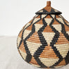 Lidded Zulu Basket #L028 - Amsha