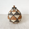 Lidded Zulu Basket #L056 - Amsha