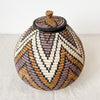 Lidded Zulu Basket #L51 - Amsha