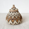 Lidded Zulu Basket #L92 - Amsha