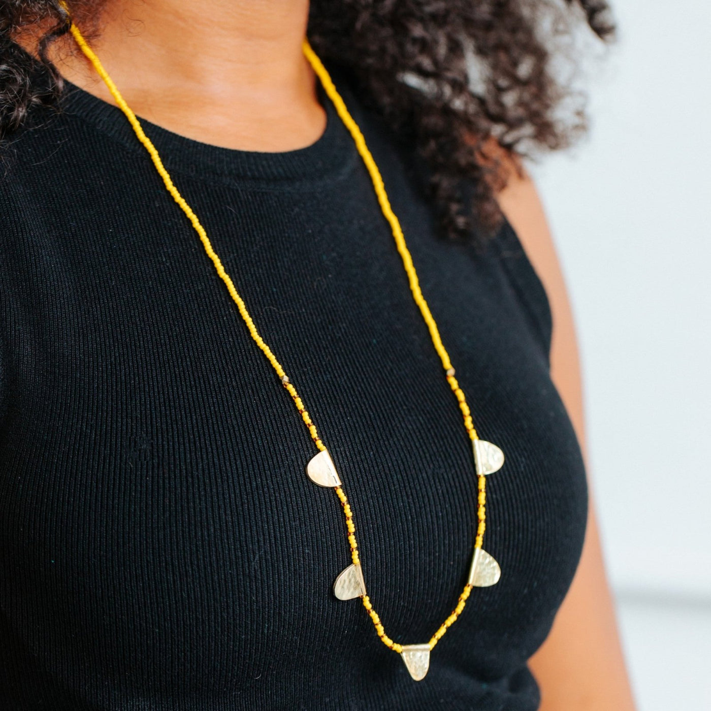 Mwezi Necklace: Amber