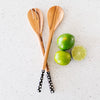 Olivewood Polka Dot Salad Serving Set Spoons - Amsha