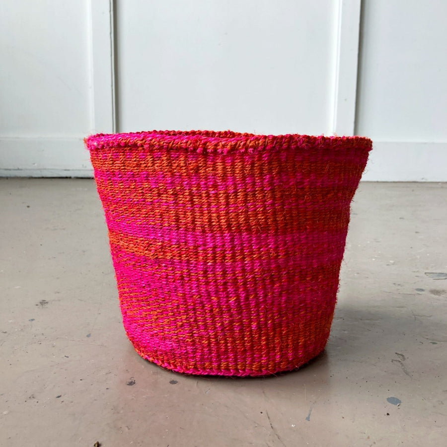Small Storage Plant Basket: Hibiscus