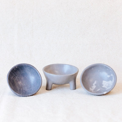 Soapstone Footed Bowl: Storm - Amsha