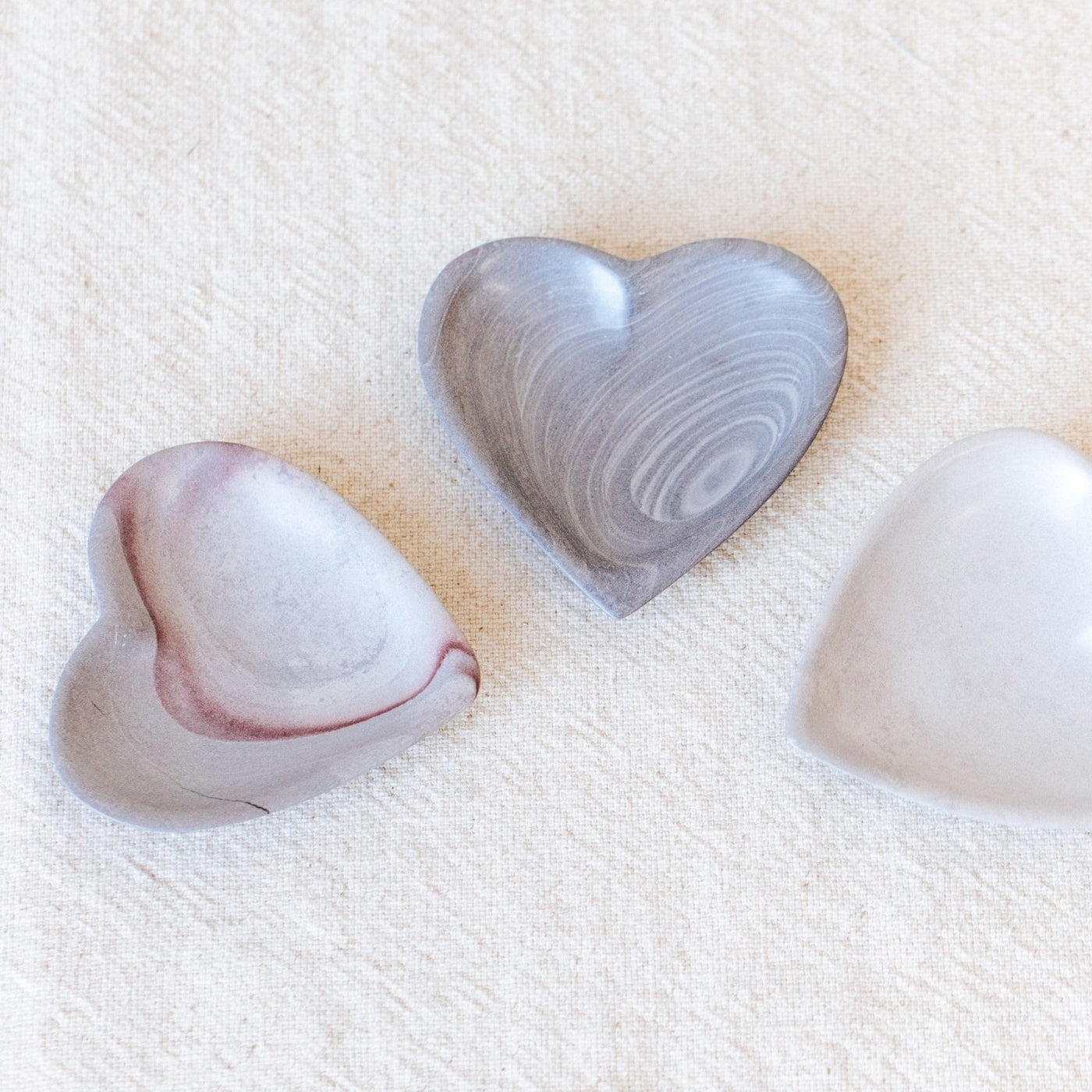 Soapstone Heart Dish: Storm