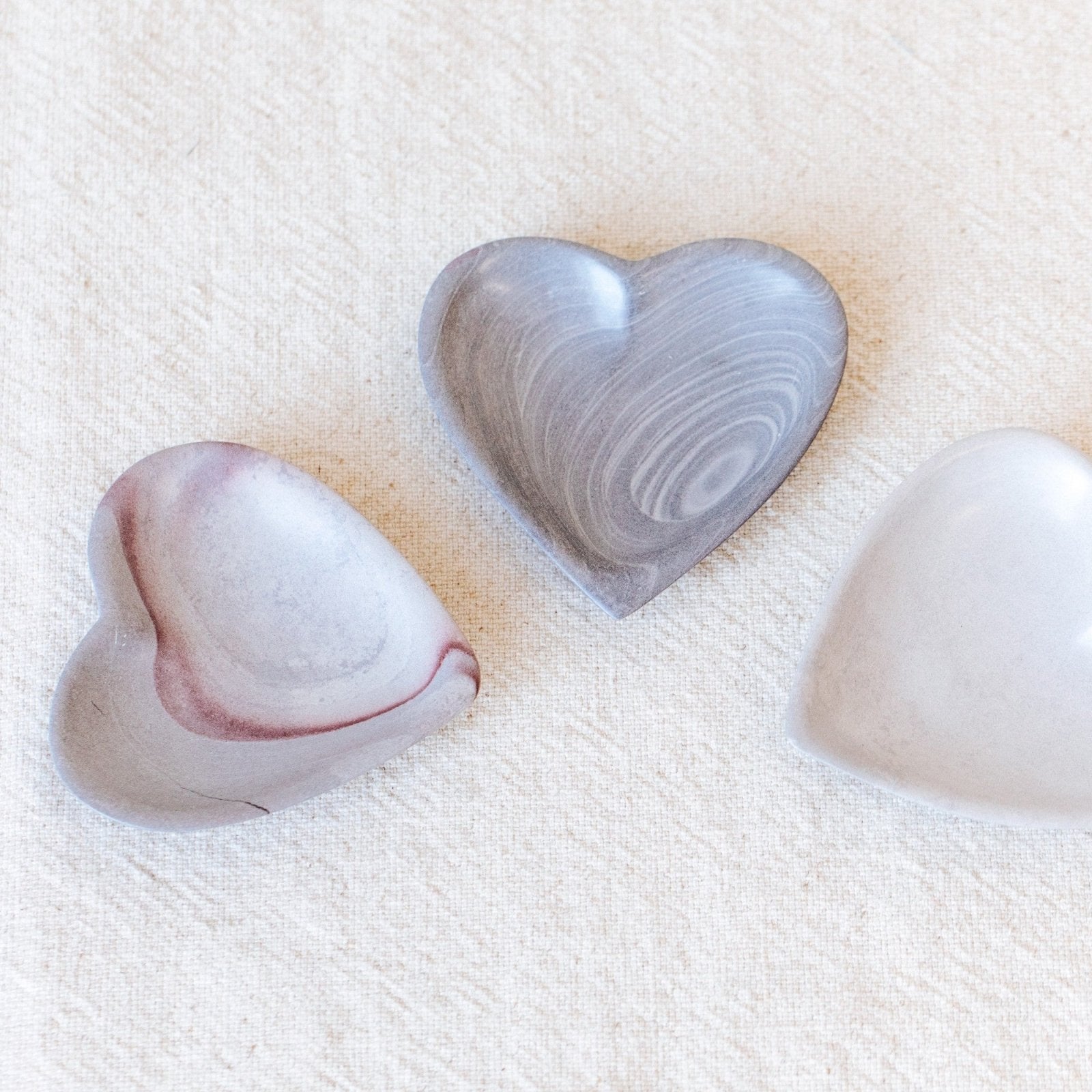 Soapstone Heart Dish: Storm - Amsha