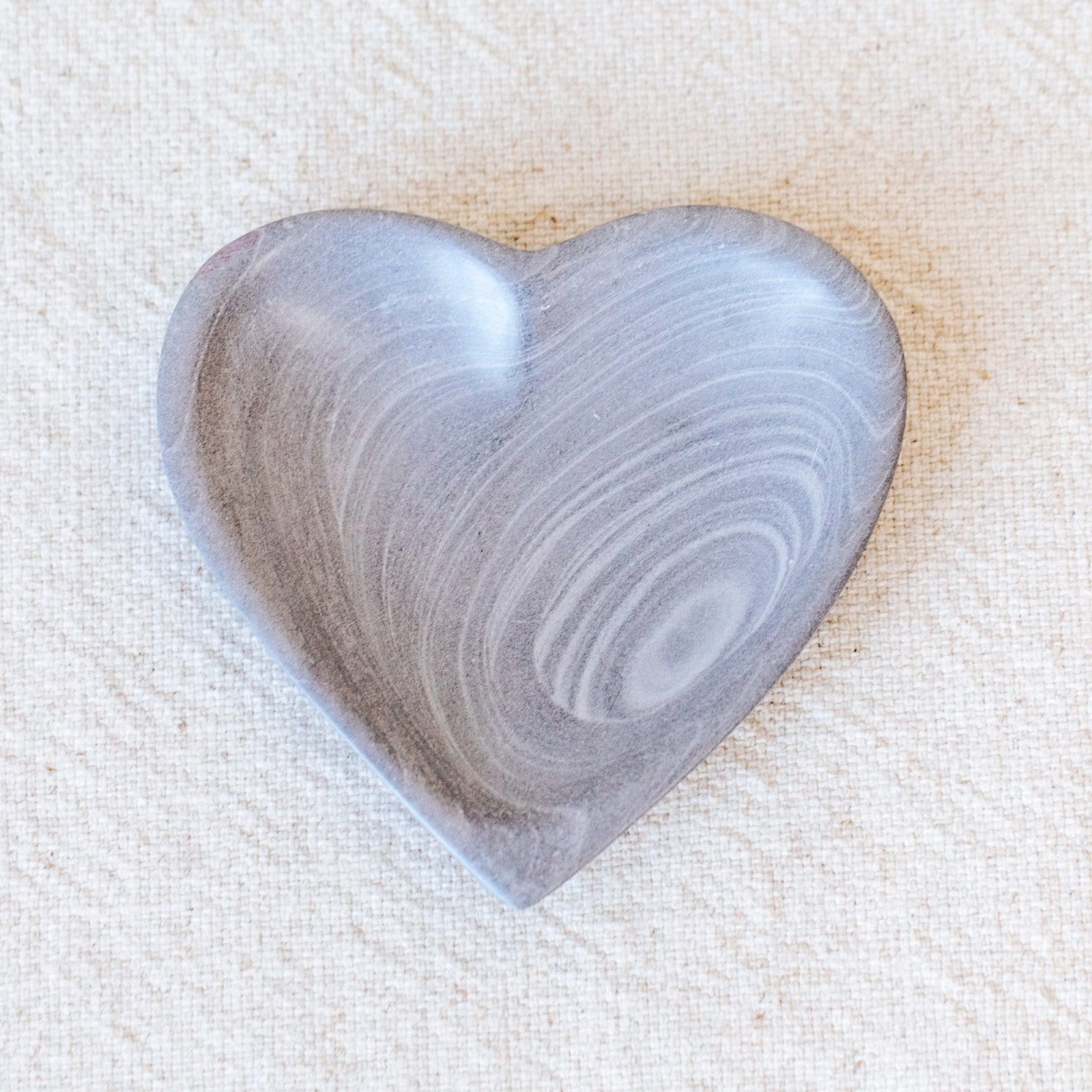 Soapstone Heart Dish: Storm - Amsha
