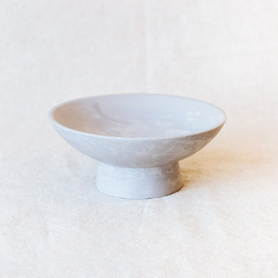 Soapstone Pedestal Bowl: Storm - Amsha