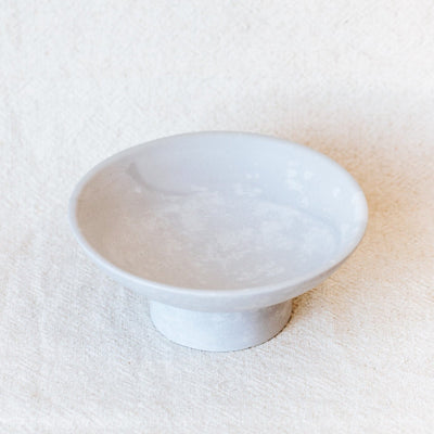 Soapstone Pedestal Bowl: Storm - Amsha