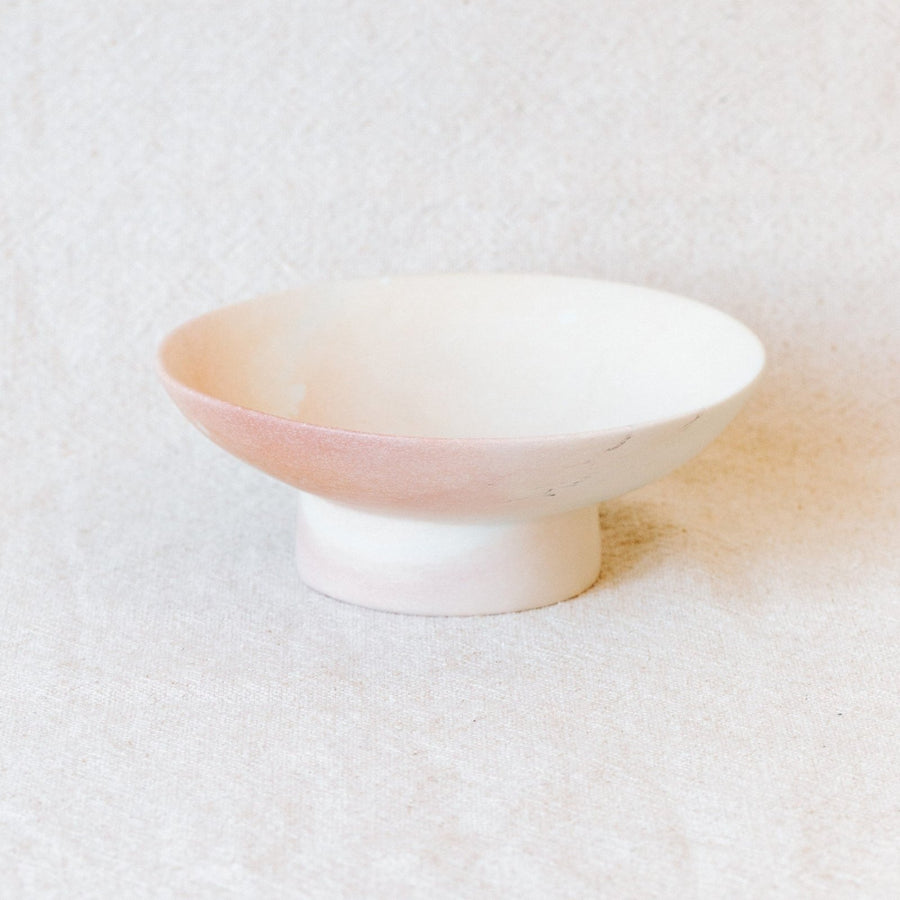 Soapstone Pedestal Bowl: Sunset - Amsha