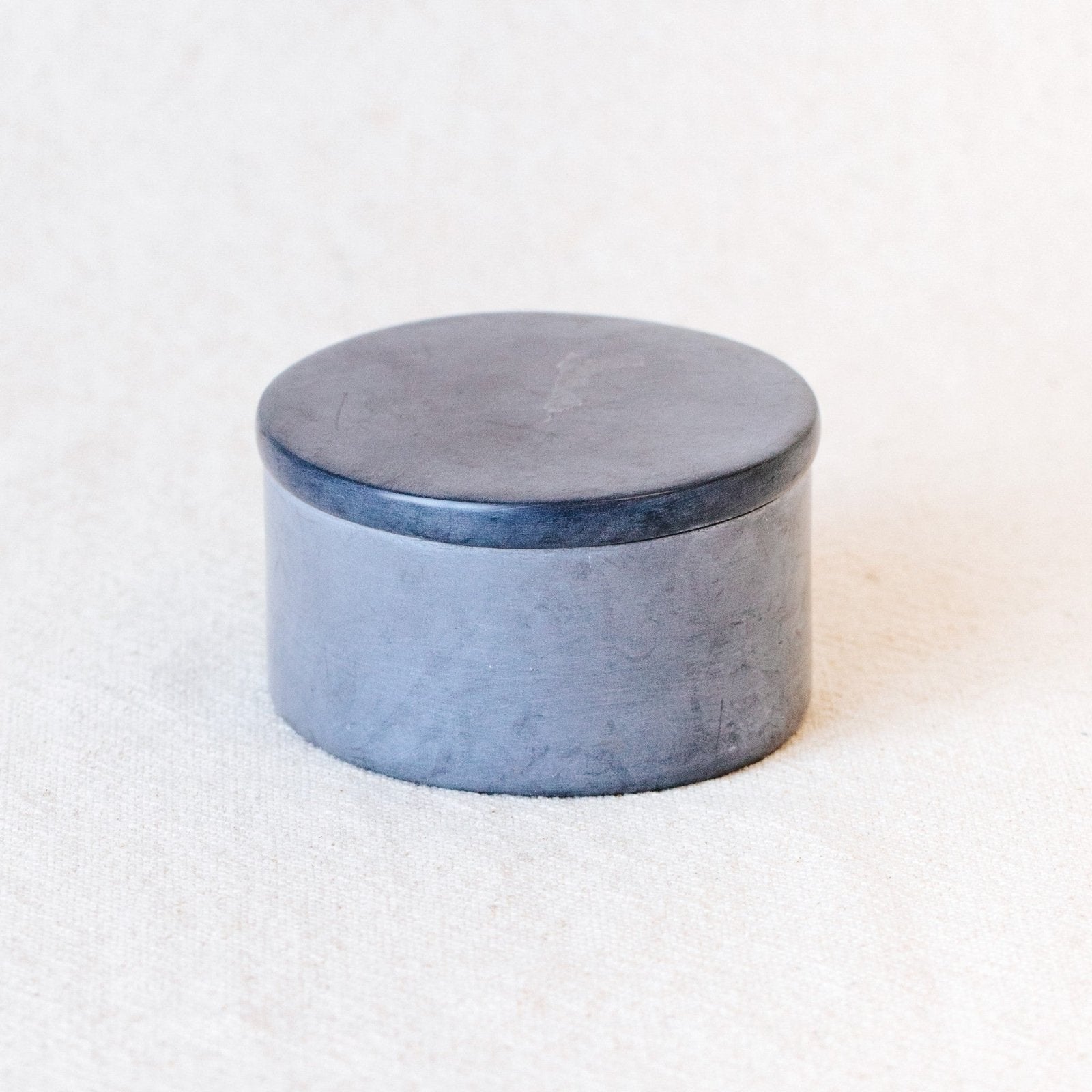 Soapstone Round Lidded Box: Storm - Amsha