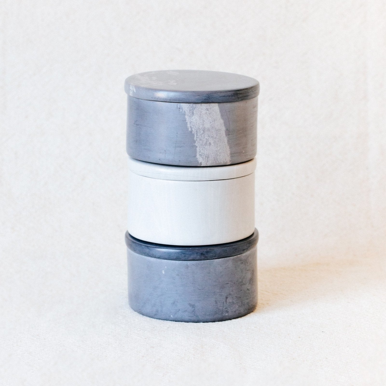Soapstone Round Lidded Box: Storm - Amsha