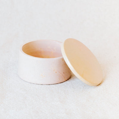 Soapstone Round Lidded Box: Sunset - Amsha
