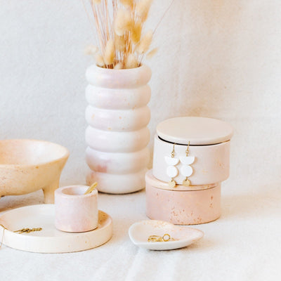 Soapstone Round Lidded Box: Sunset - Amsha