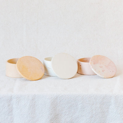 Soapstone Round Lidded Box: Sunset - Amsha