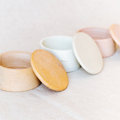 Soapstone Round Lidded Box: Sunset - Amsha