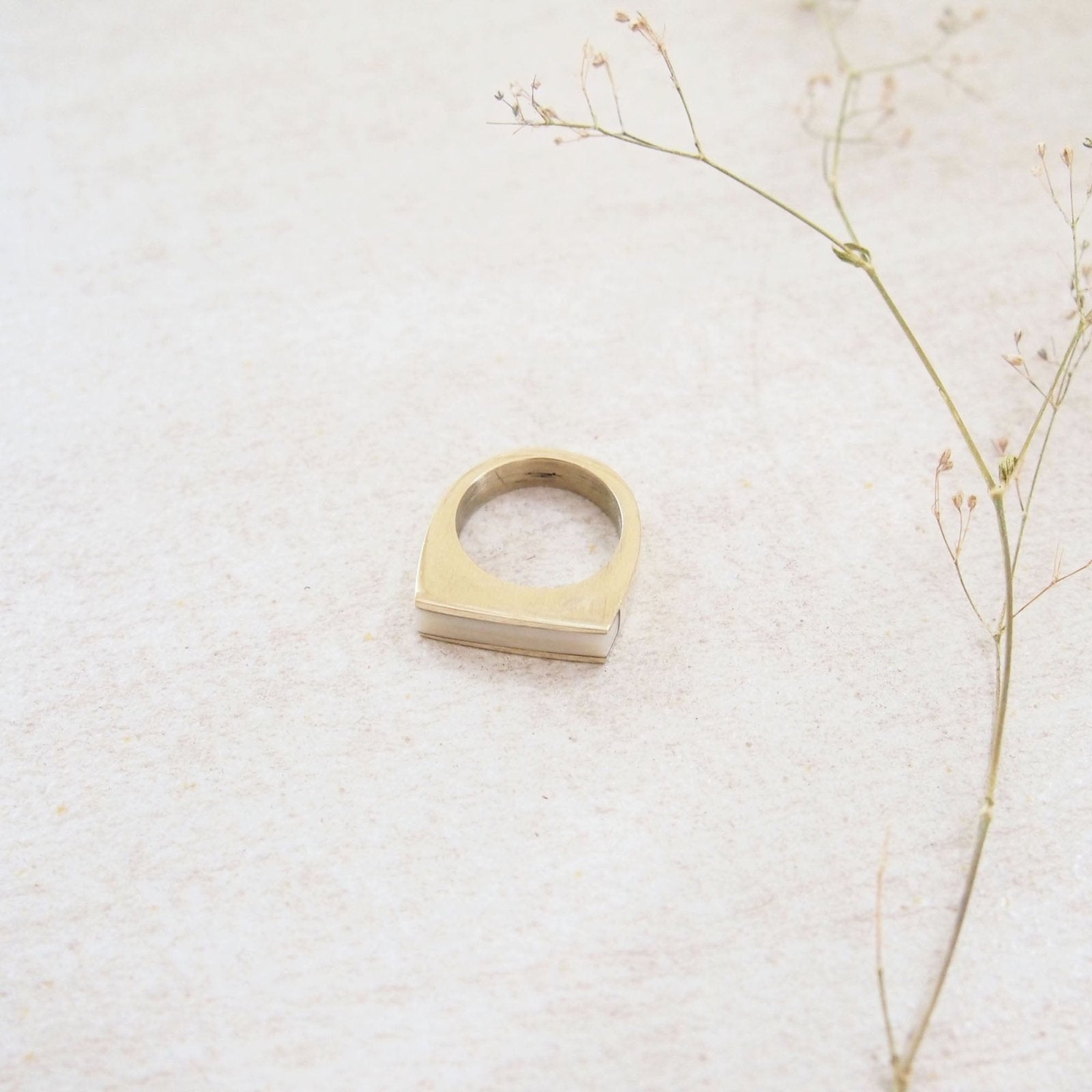 White Bone Bar Ring - Amsha