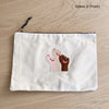 Woman Power Feminist Hand-Embroidered Pouch with Raised Fist - Amsha